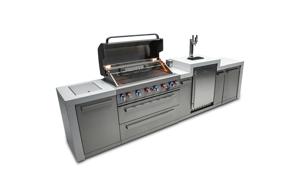 Mont Alpi Deluxe Series 6 Burner Deluxe Island with a Kegerator MAi805-DKEG by Mont Alpi