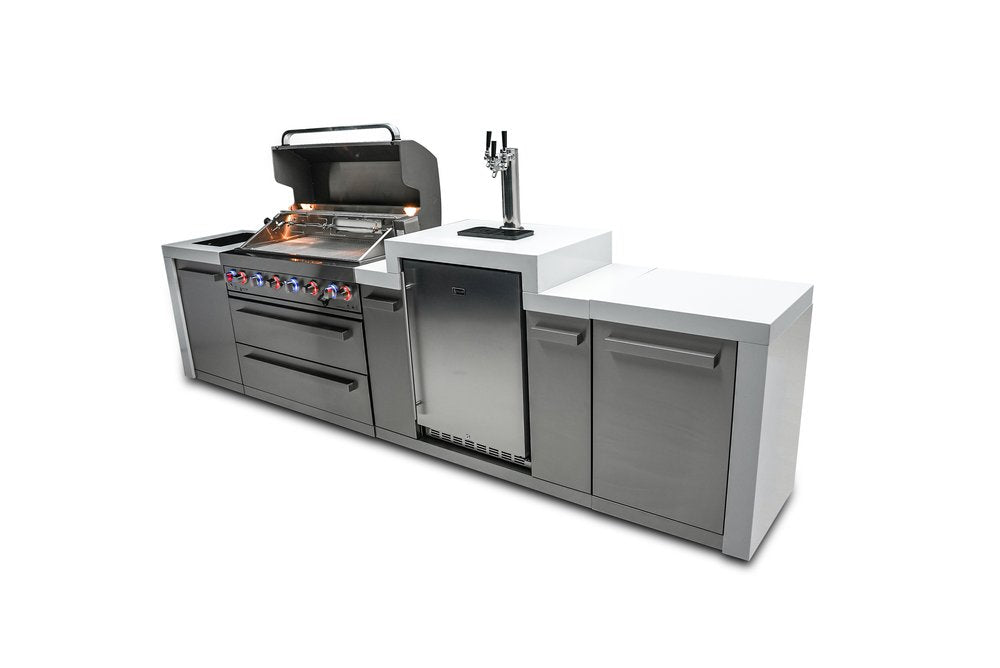 Mont Alpi Deluxe Series 6 Burner Deluxe Island with a Kegerator MAi805-DKEG by Mont Alpi