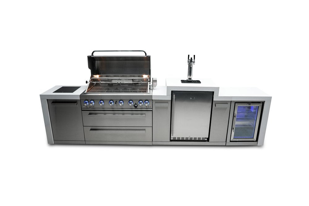 Mont Alpi Deluxe Series 6 Burner Deluxe Island with a Kegerator and Fridge Cabinet MAi805-DKEGFC by Mont Alpi