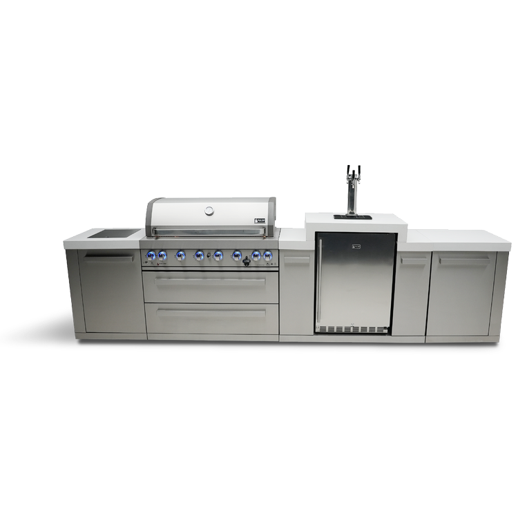 Mont Alpi Original Series 6-Burner Island with a Kegerator MAi805-KEG by Mont Alpi