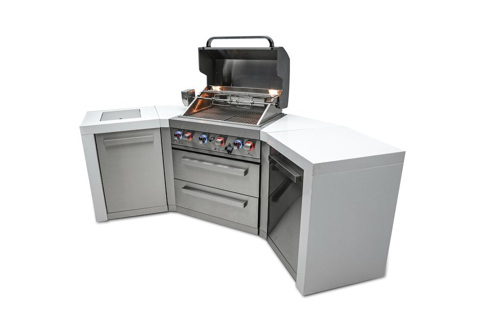 Mont Alpi Deluxe Series 4 Burner Deluxe Island with 45-Degree Corners MAi400-D45 by Mont Alpi