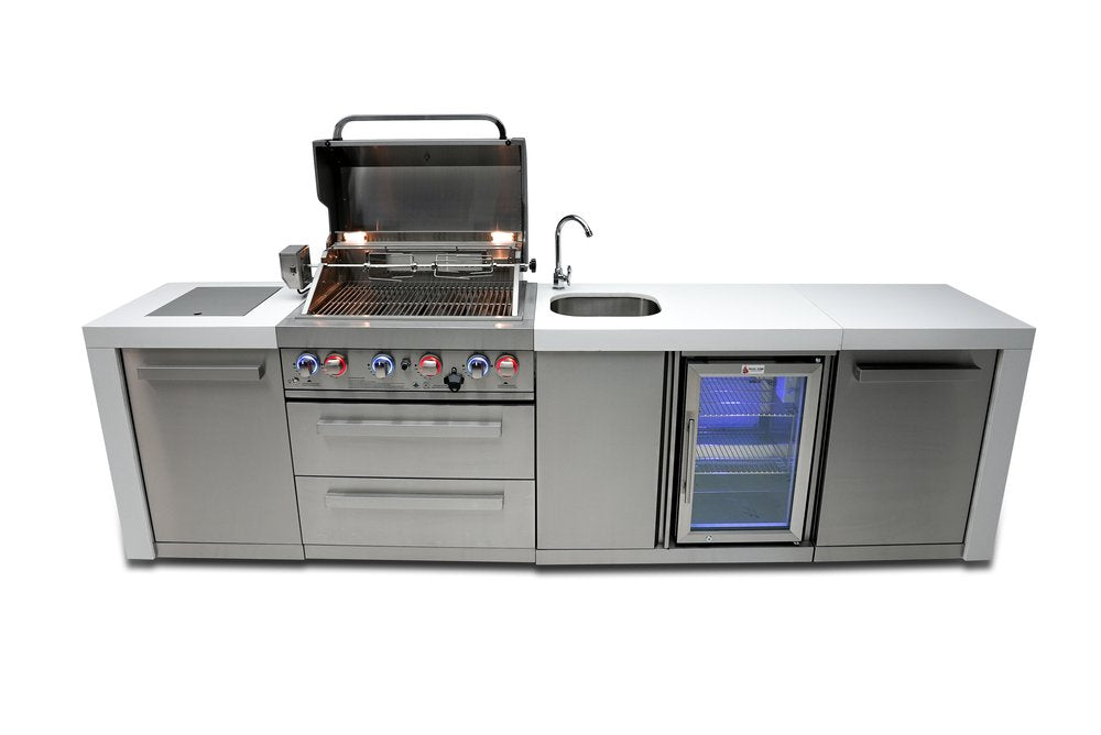 Mont Alpi Deluxe Series 4 Burner Deluxe Island with a Beverage Center MAi400-DBEV by Mont Alpi