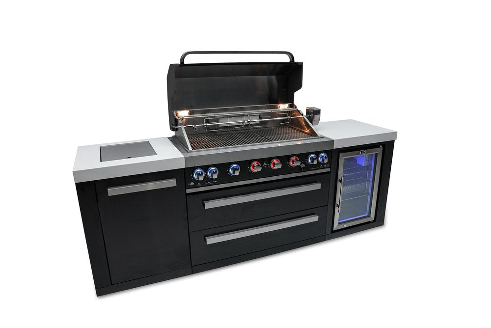 Mont Alpi Black Series 805 Black Stainless Steel Island With Fridge Cabinet MAi805-BSSFC by Mont Alpi