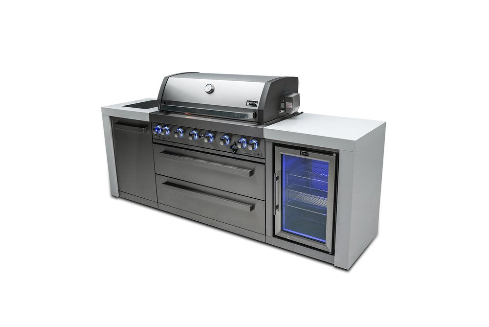 Mont Alpi Deluxe Series 6 Burner Deluxe Island with Fridge Cabinet MAi805-DFC by Mont Alpi
