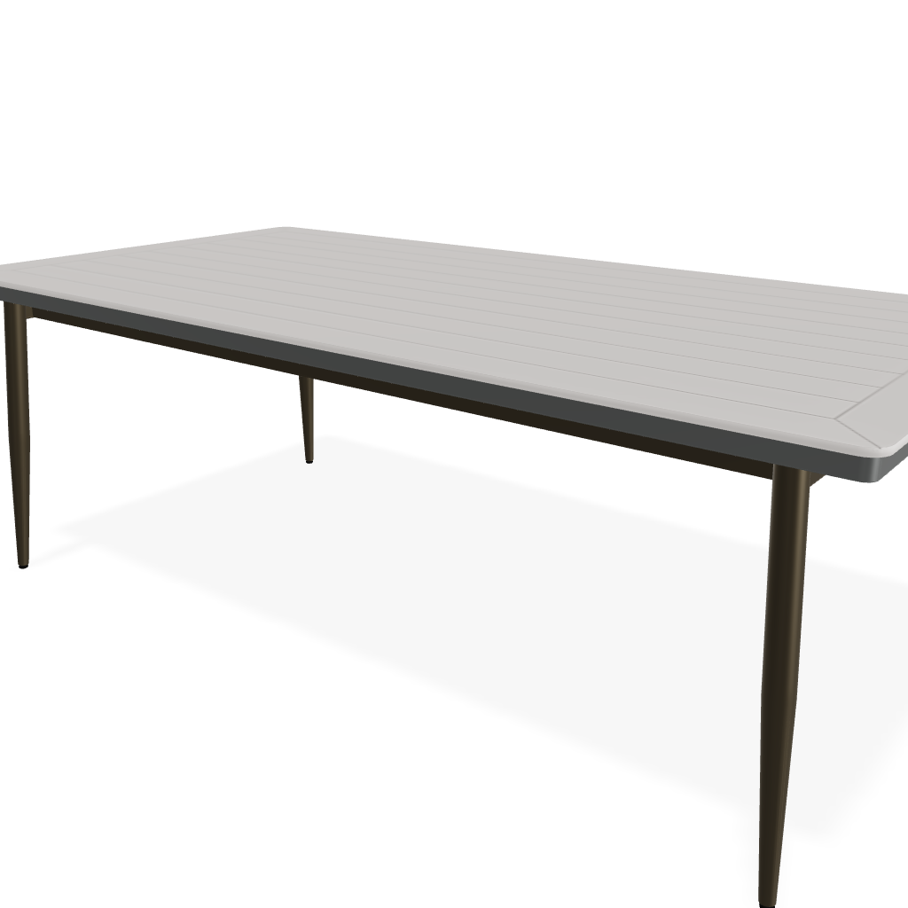 42" x 84" Rectangular MGP Slat Top Tapered Leg Table By Telescope Casual