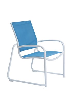 Millennia Relaxed Sling Sled Base Dining Chair By Tropitone