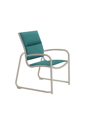 Millennia Padded Sling Dining Chair Sled Base By Tropitone