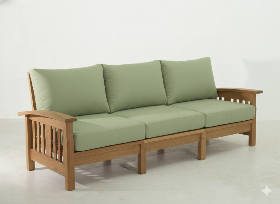 Mission Teak Sofa By Classic Patio