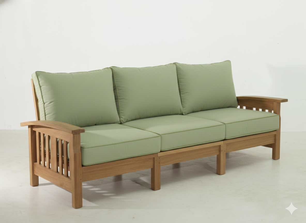 Mission Teak Sofa By Classic Patio