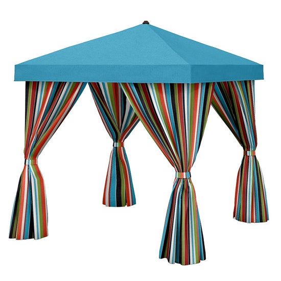 Cabana 8' x 8' Square with Fabric Curtains by Tropitone
