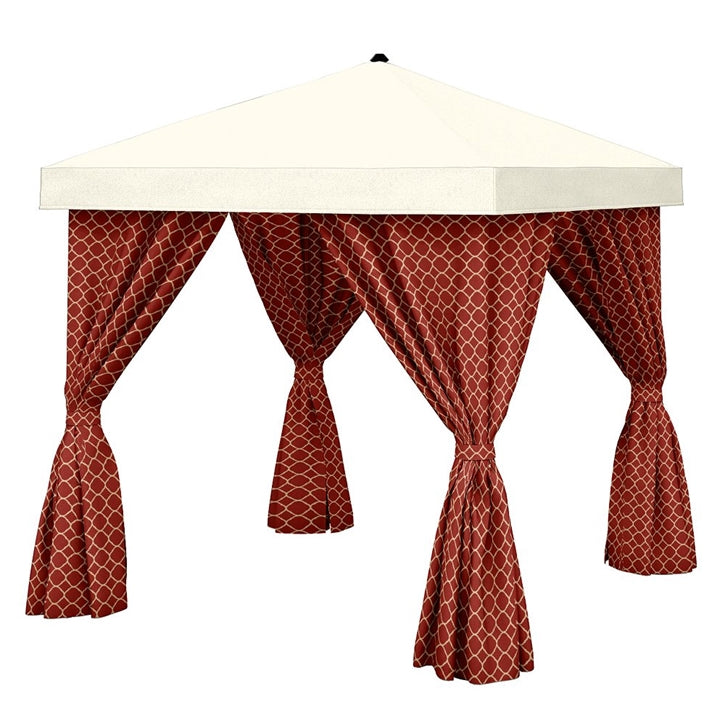 Cabana 12' x 12' Square with Fabric Curtains by Tropitone