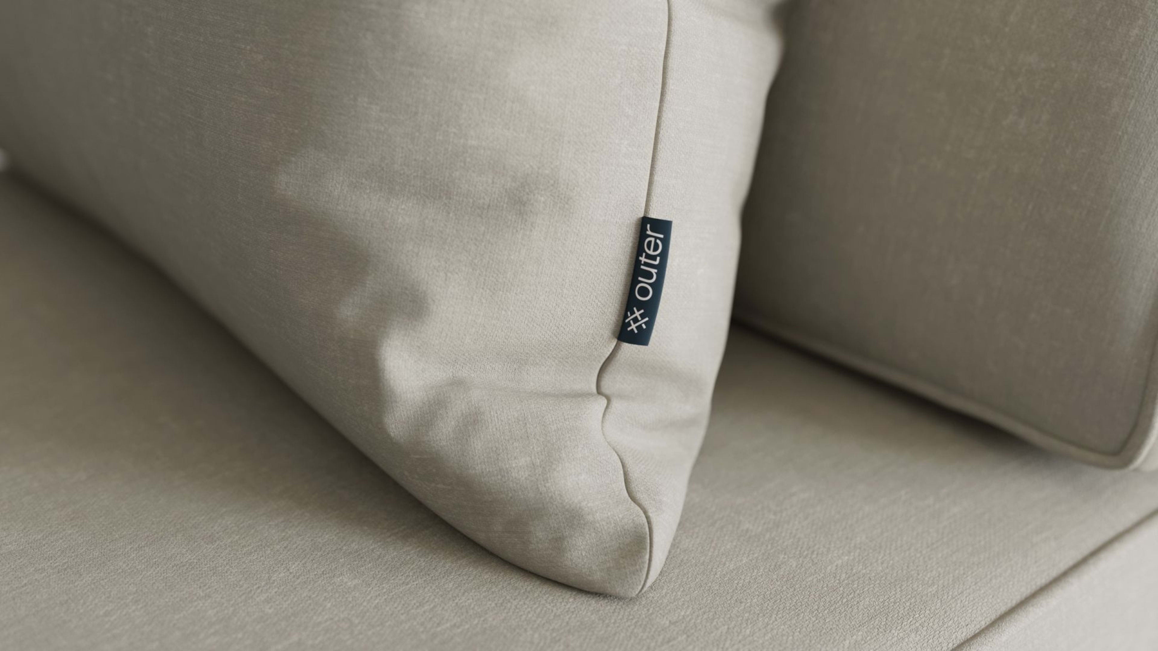 Sandstone Gray Throw Pillow