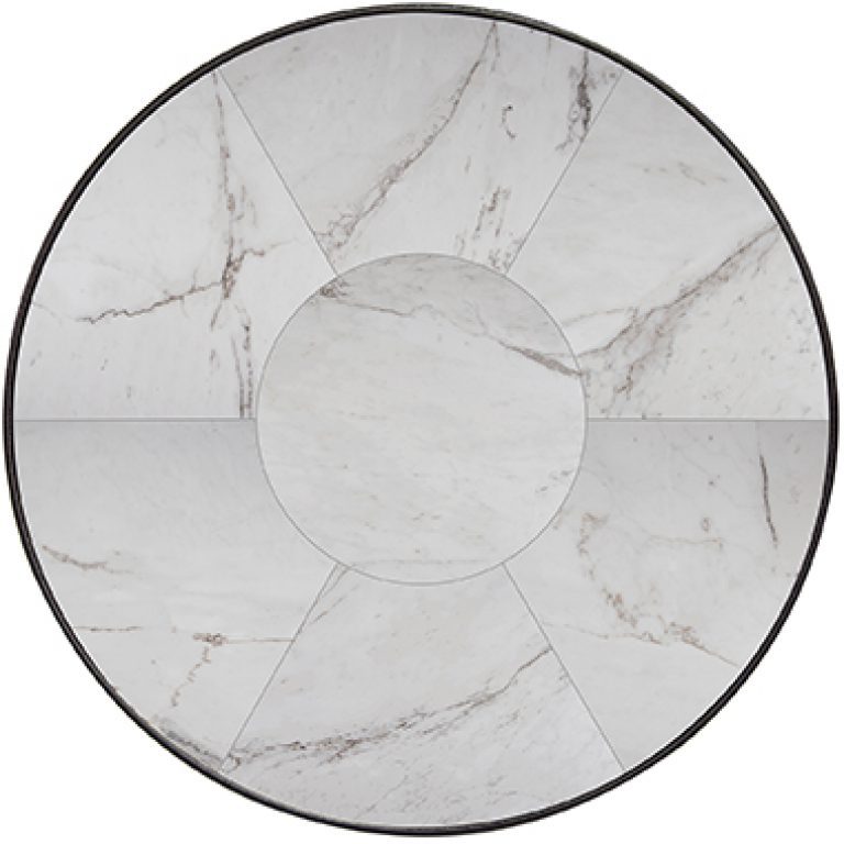 30" Rd. Fresco Table Top with Aluminum Rim by O.W. Lee.