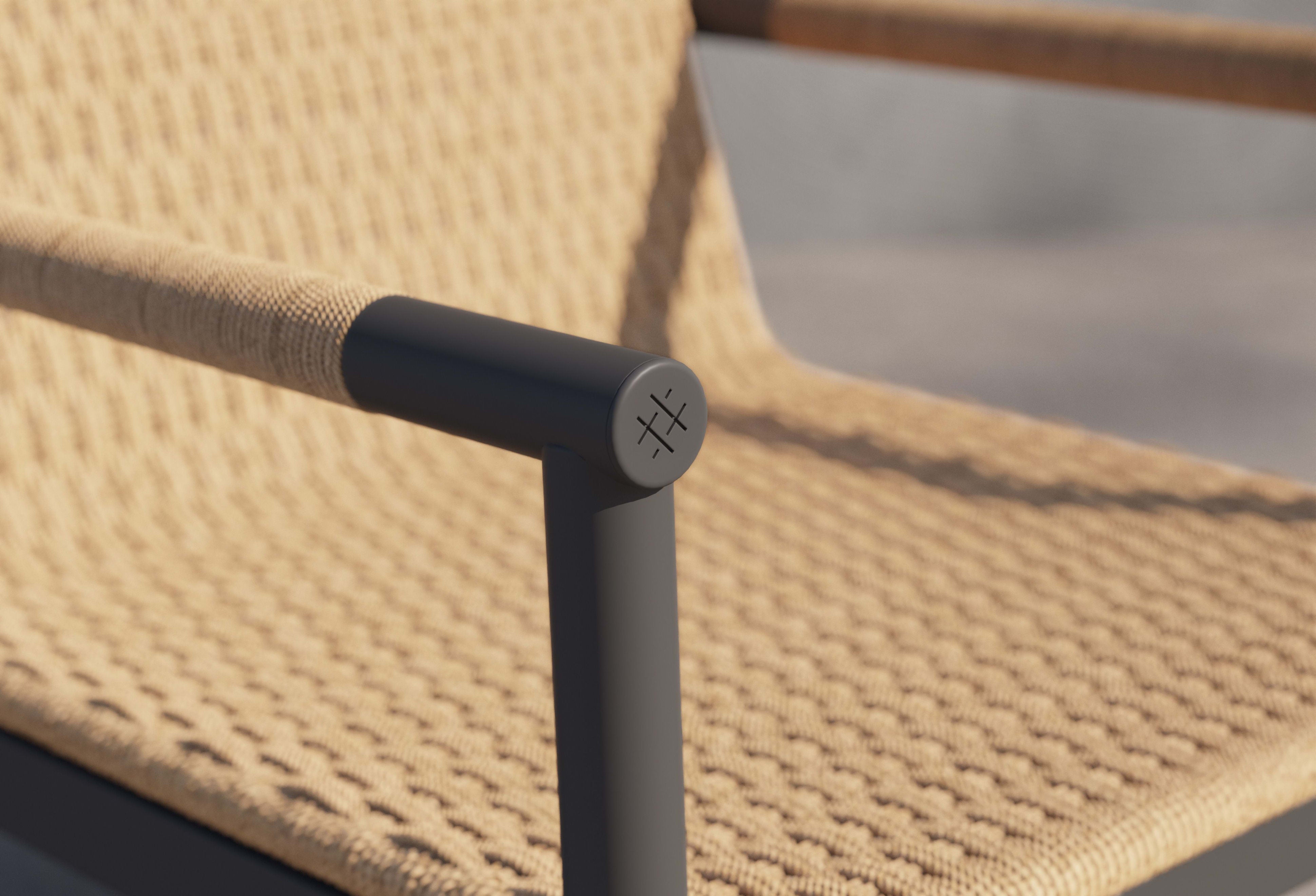 Wicker + Aluminum Flex Armchair - Thumbnail 3