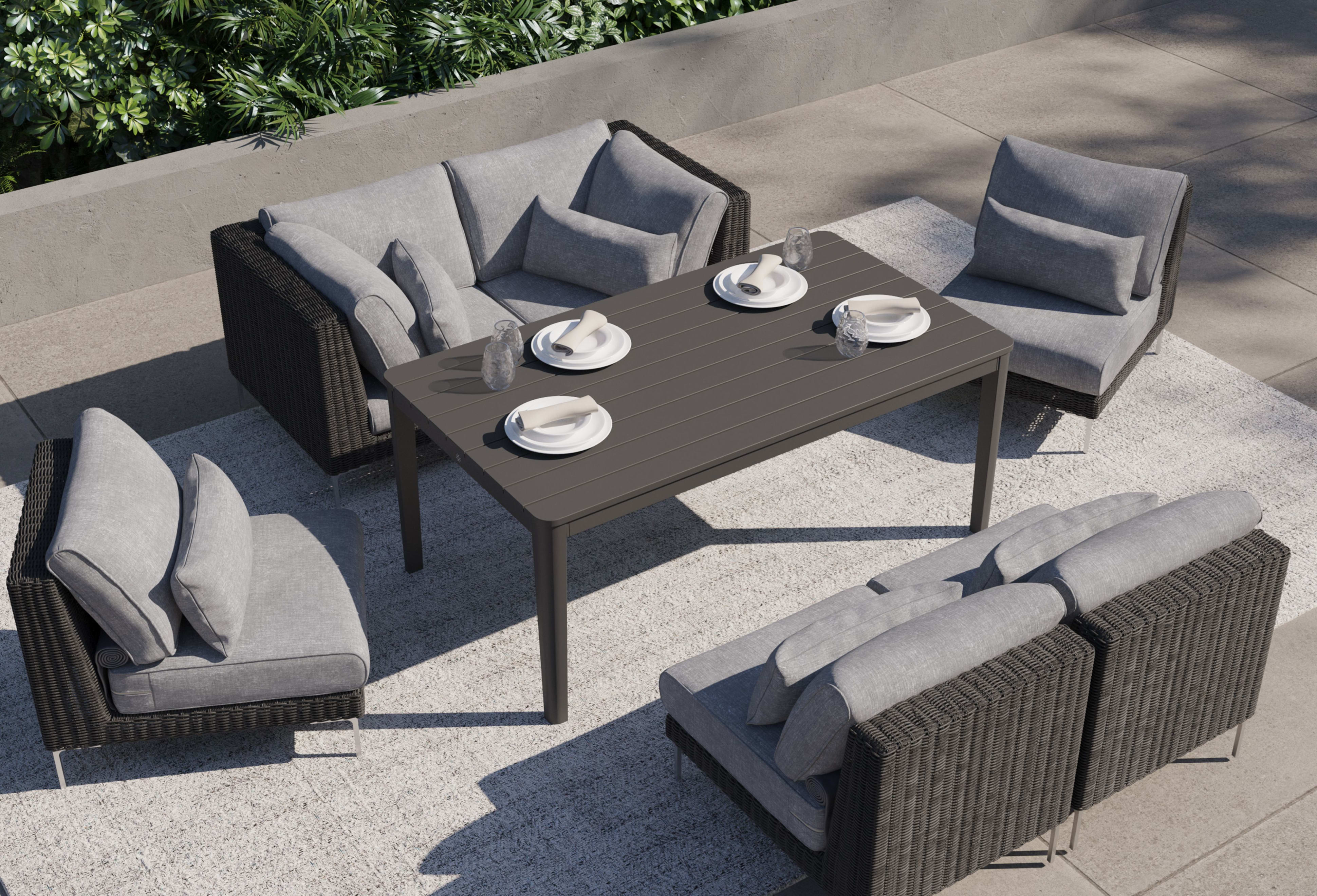 black wicker furniture by outer