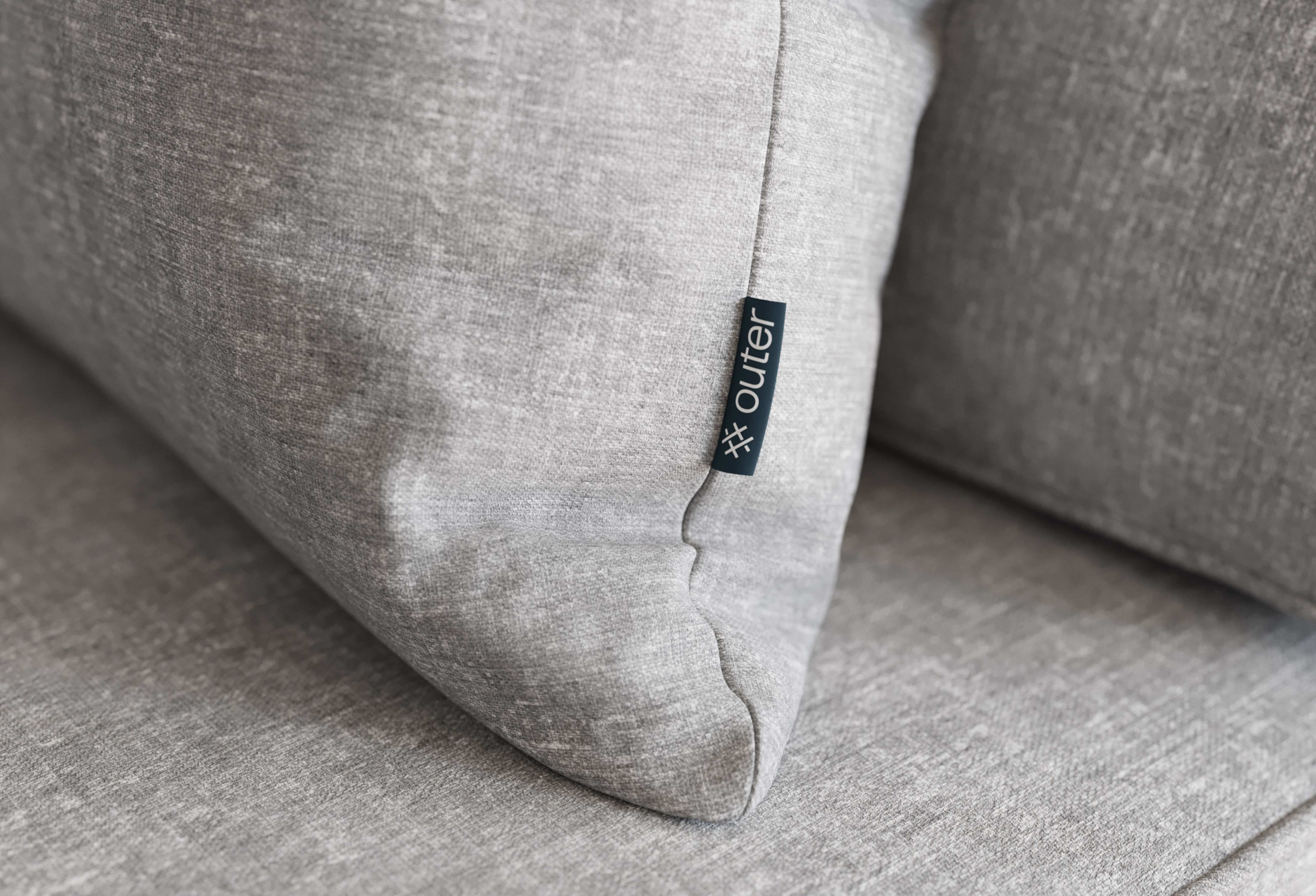 Pacific Fog Gray Throw Pillow