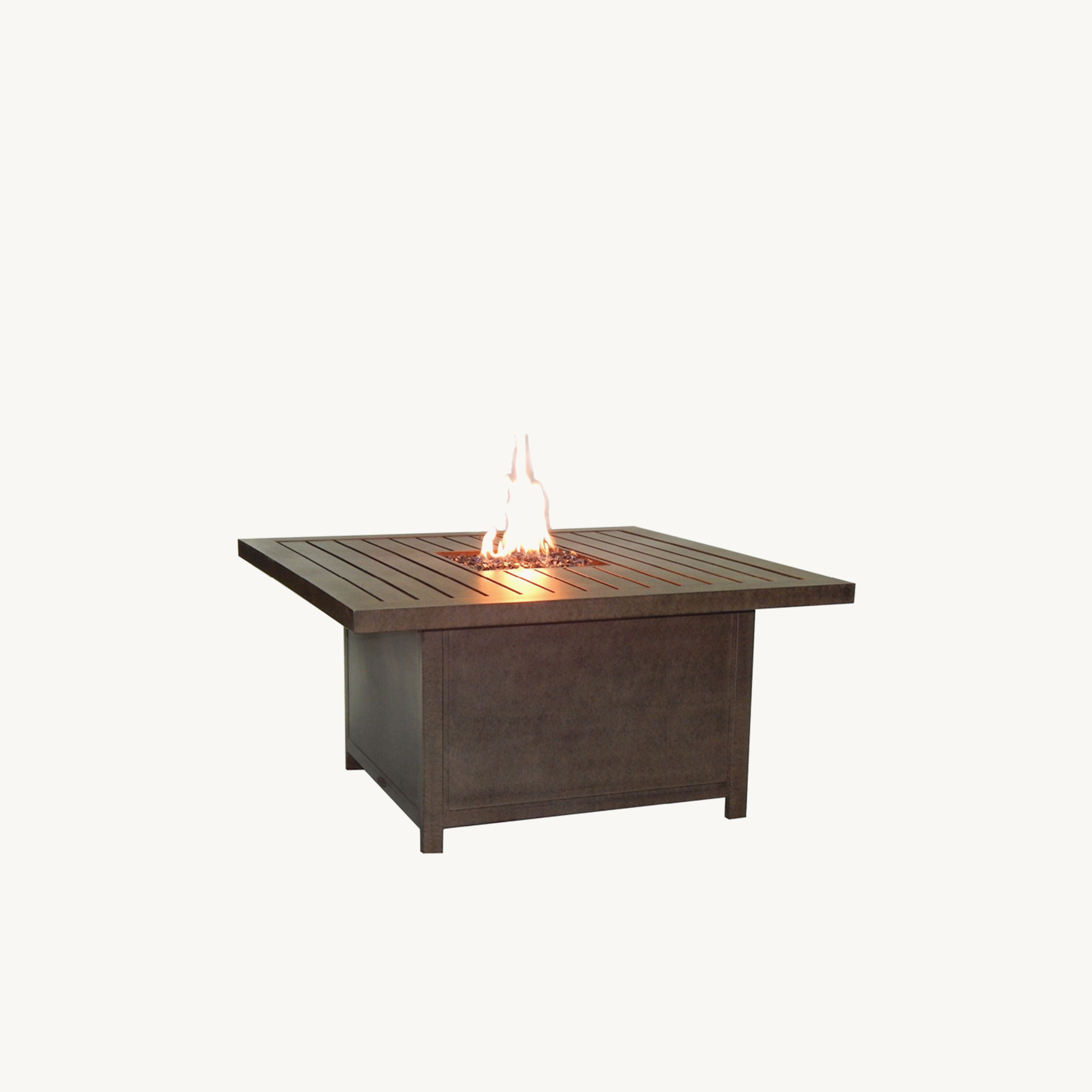 Moderna 36" X 52" Rectangular Coffee Table With Firepit By Castelle