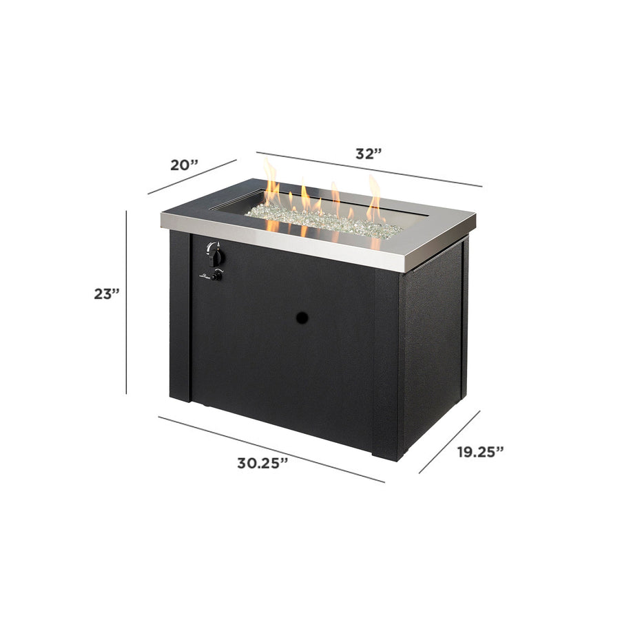 Providence Rectangular Gas Fire Pit Table - Thumbnail 4
