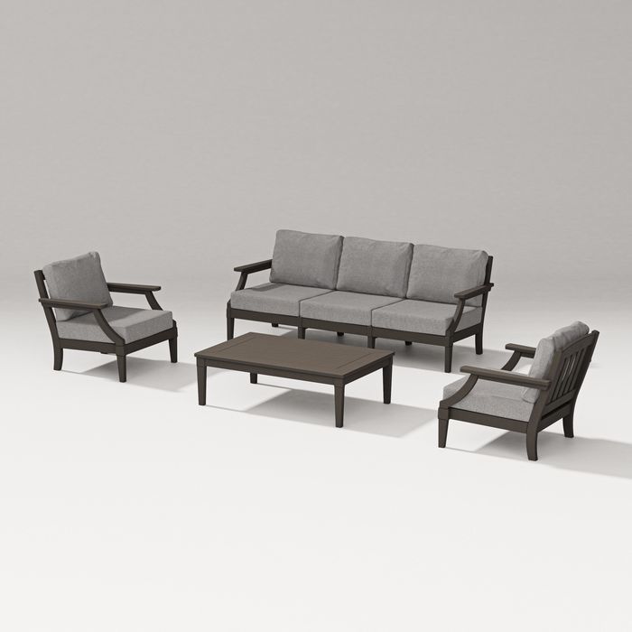 Estate 4-Piece Lounge Sofa Set by Polywood Designer series