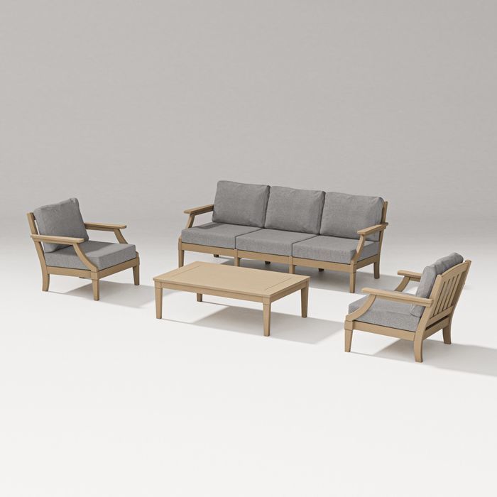 Estate 4-Piece Lounge Sofa Set by Polywood Designer series