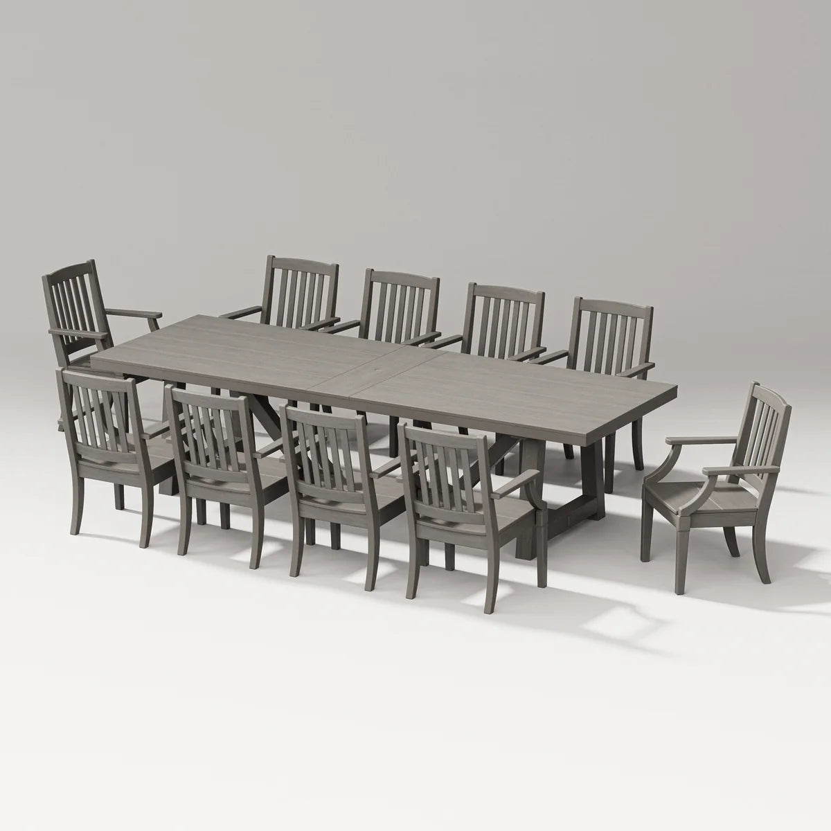 Estate 11-Piece A-Frame  Dining Table Set by Polywood Designer series