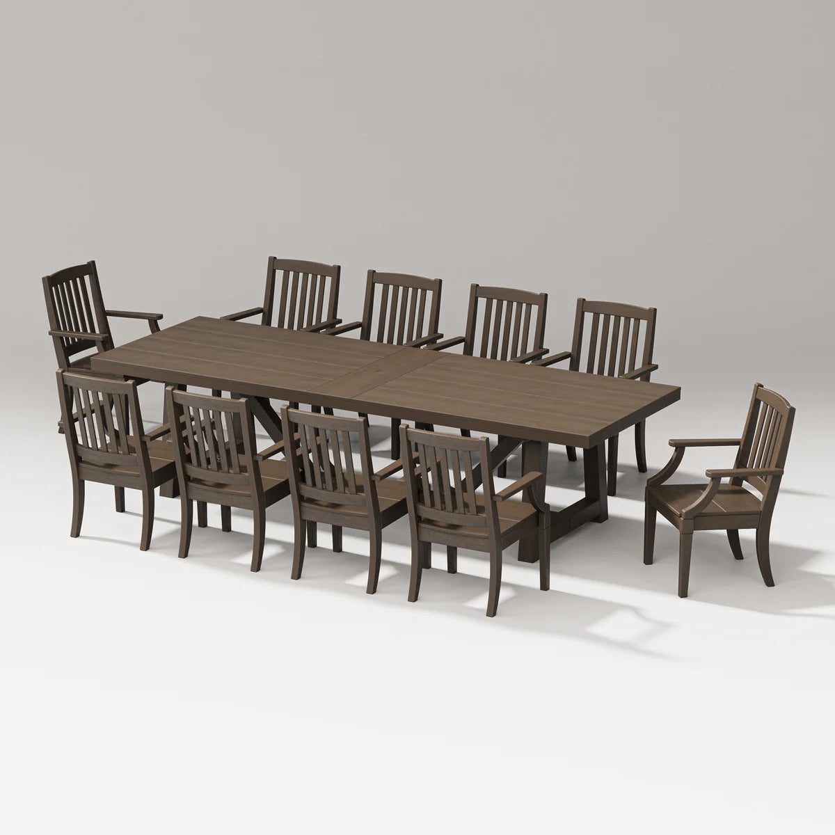 Estate 11-Piece A-Frame  Dining Table Set by Polywood Designer series