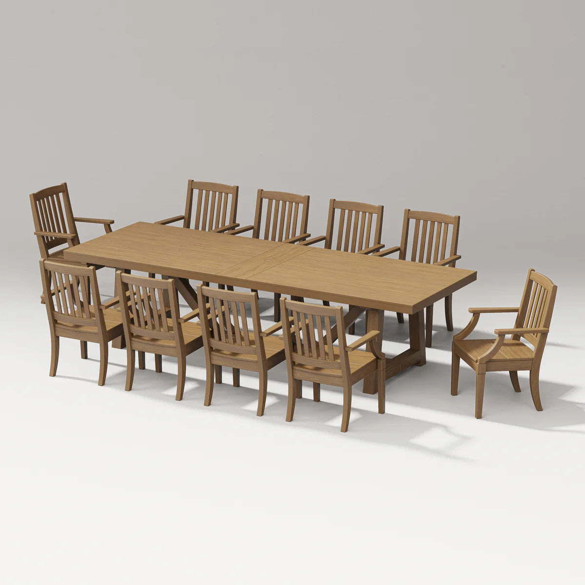 Estate 11-Piece A-Frame  Dining Table Set by Polywood Designer series