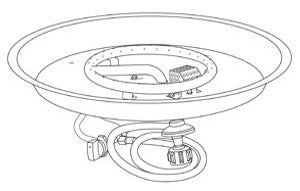 Tuscany 48" Round Enclosed Gas Fire Pit Table with Burner by Hanamint