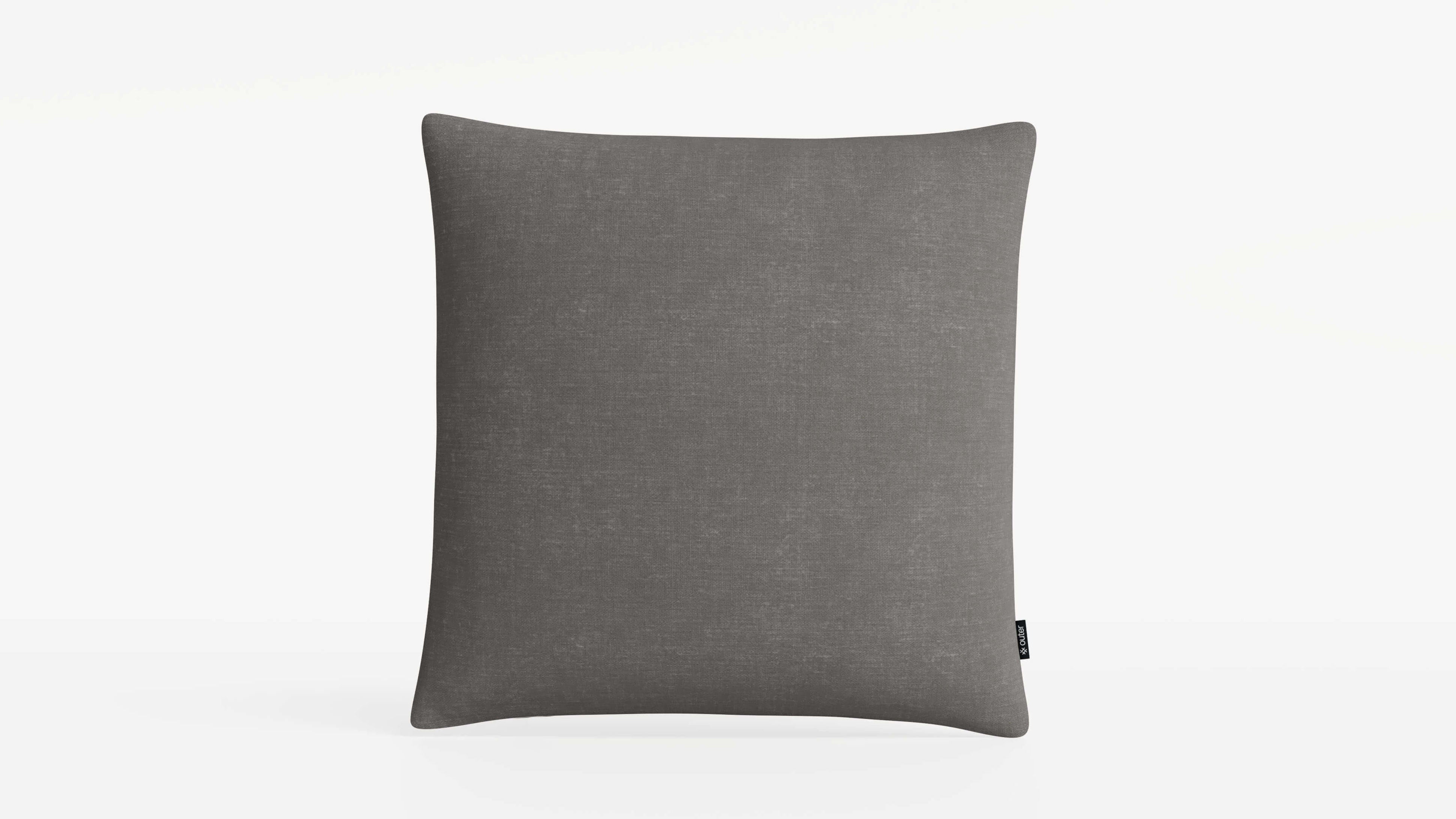 18" x 18" Dark Pebble Gray Color OuterWeave Outdoor Throw Pillows By Outer