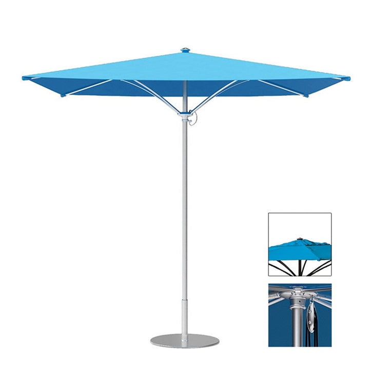 10' Square Trace Pulley Lift Umbrella with Vent by Tropitone