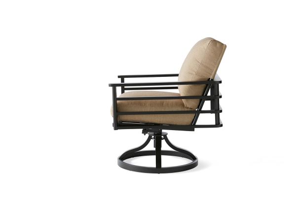 Sarasota Cushion Swivel Rocking Dining Armchair by Mallin