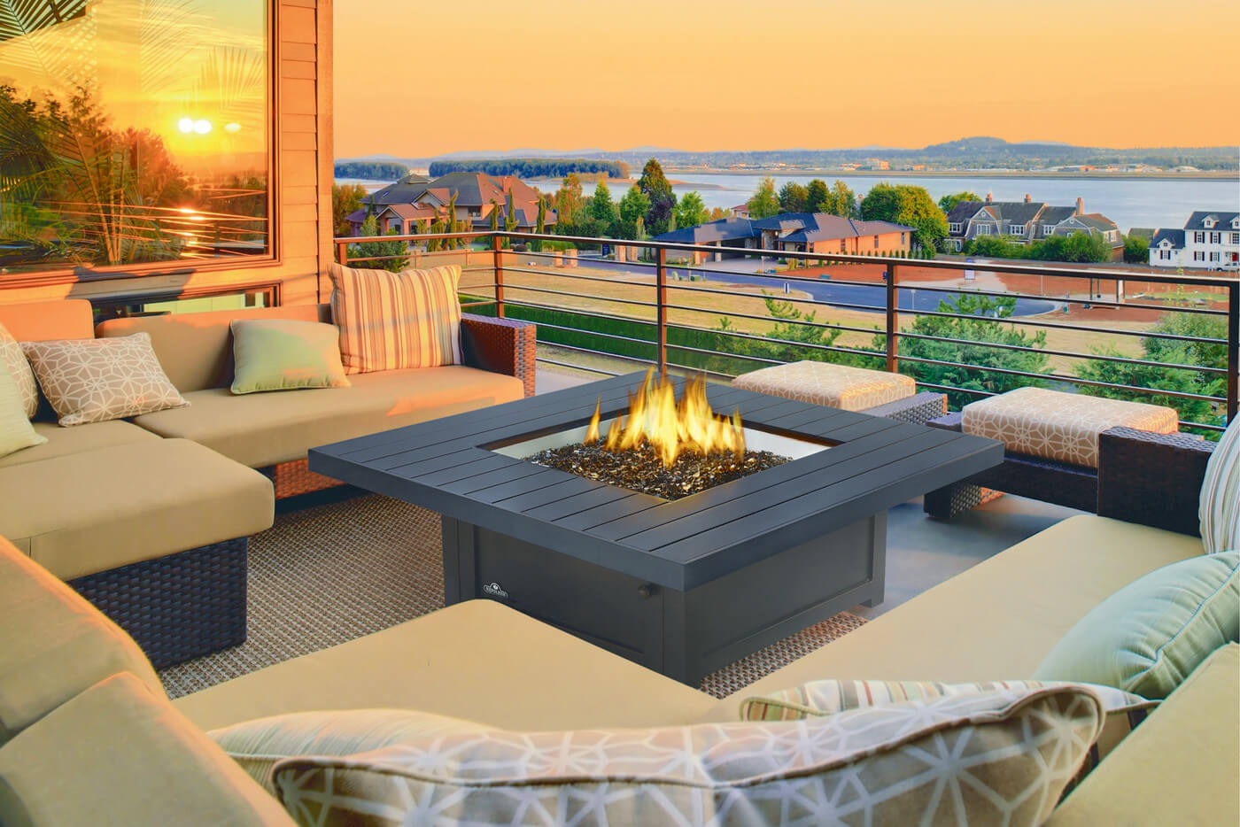 St. Tropez Square Patioflame® Table
