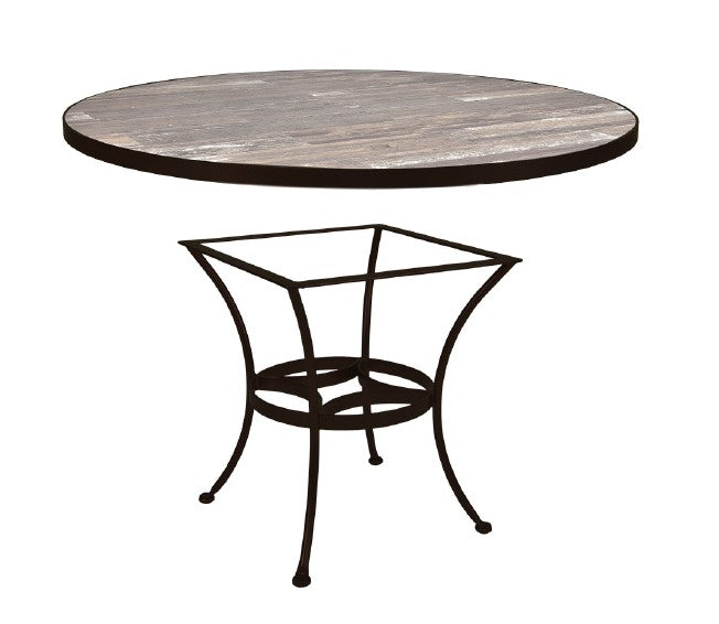 30" Round Fresco Porcelain Bar Table with Base by Ow Lee