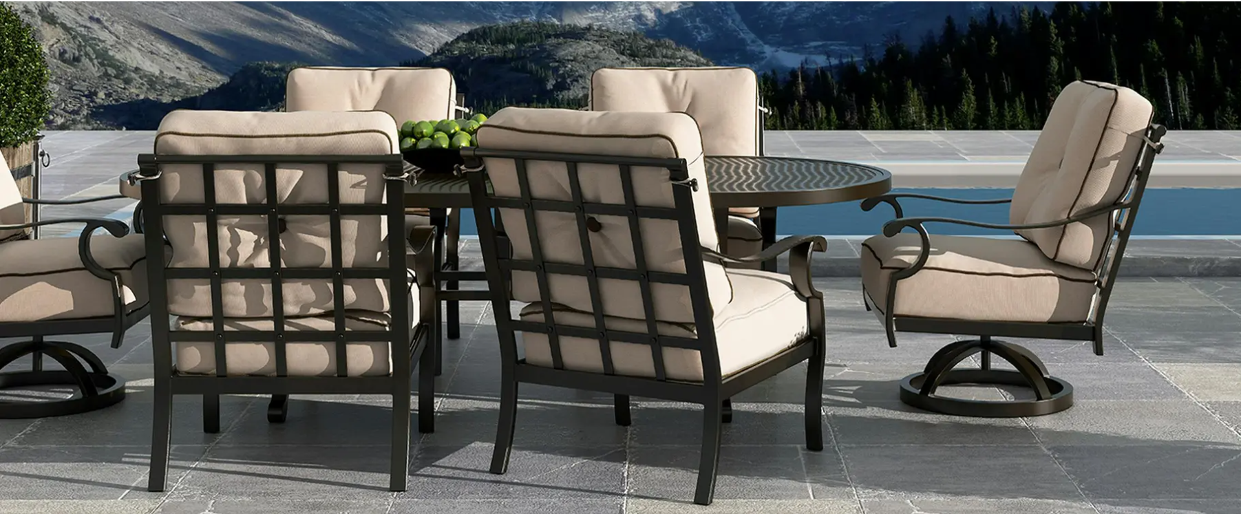 Monterey High Back Lounge Chair Replacement Cushion - Thumbnail 2