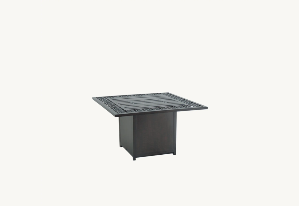 Lancaster Square Coffee Table with Firepit Cover by Castelle