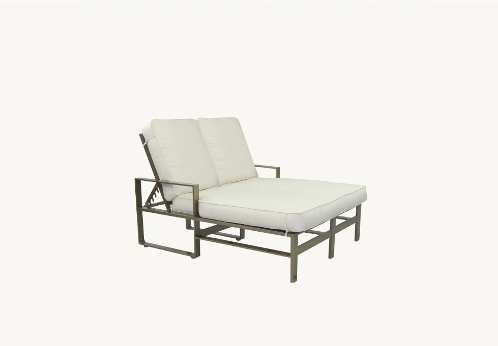 Park Place Adjustable Cushioned Double Chaise Lounge by Castelle
