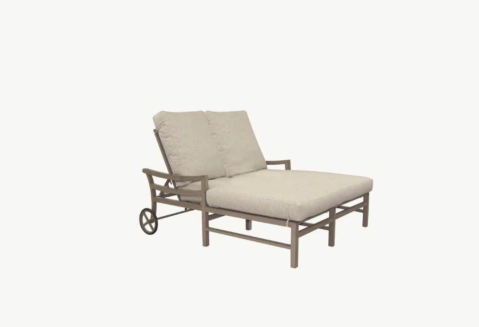 Roma Adjustable Cushioned Double Chaise Lounge by Castelle