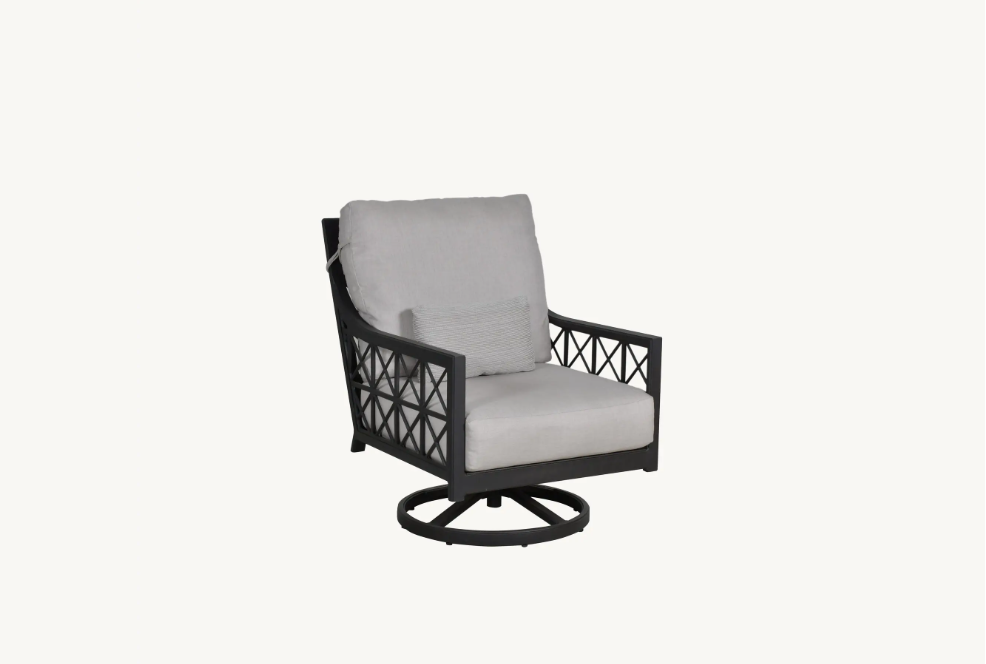 Saxton High Back Lounge Swivel Rocker by Castelle