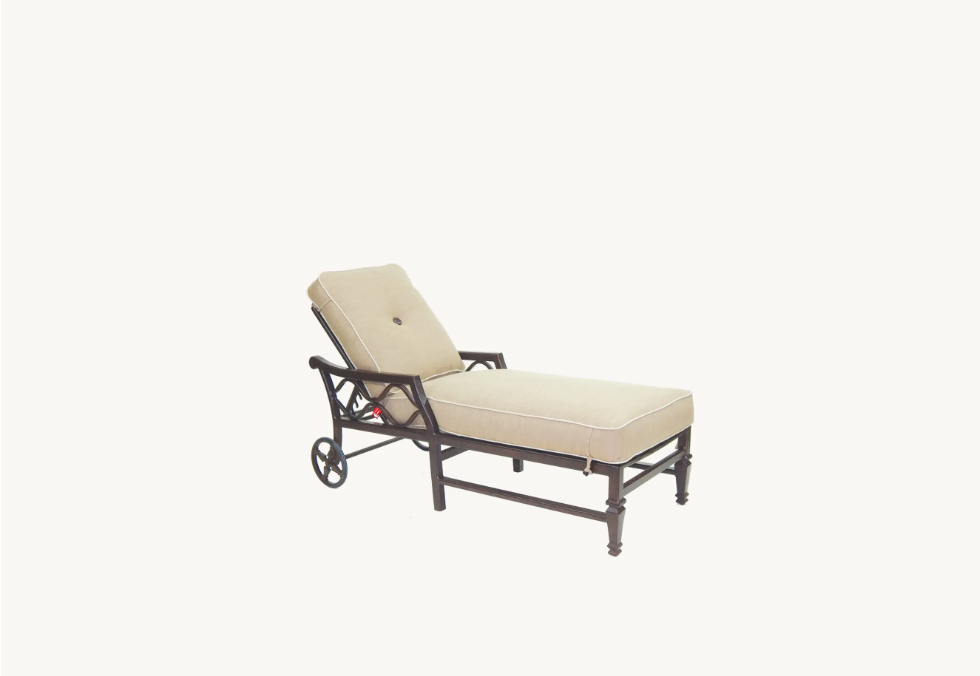 Villa Bianca Adjustable Chaise Lounge w/ Wheels by Castelle