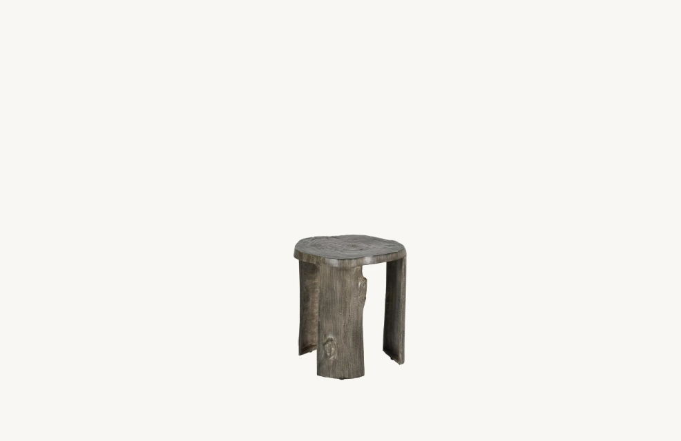 Nature's Wood Stump Leg Side Table Cover by Castelle