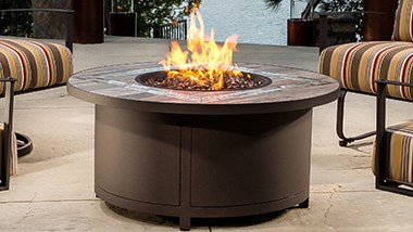42" Dia Round Elba Aluminum Fire Pit by Ow Lee