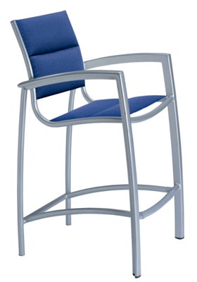 South Beach Padded Sling Stationary Bar Stool By Tropitone