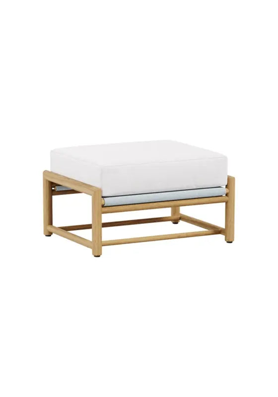 Stowe Cushion Teak Ottoman by Tropitone