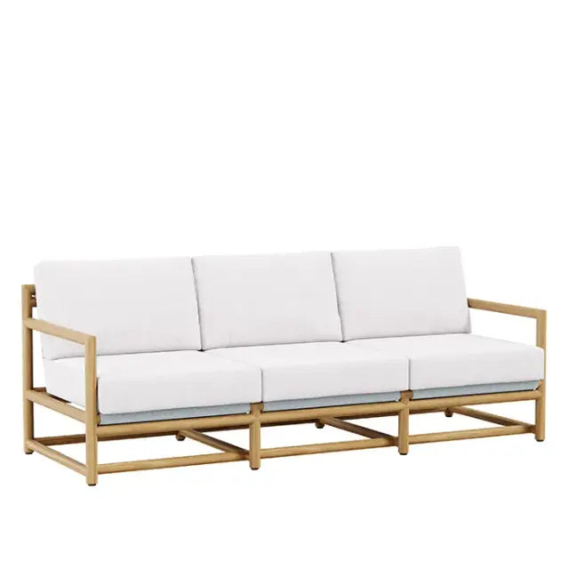 Stowe Cushion Teak Sofa by Tropitone