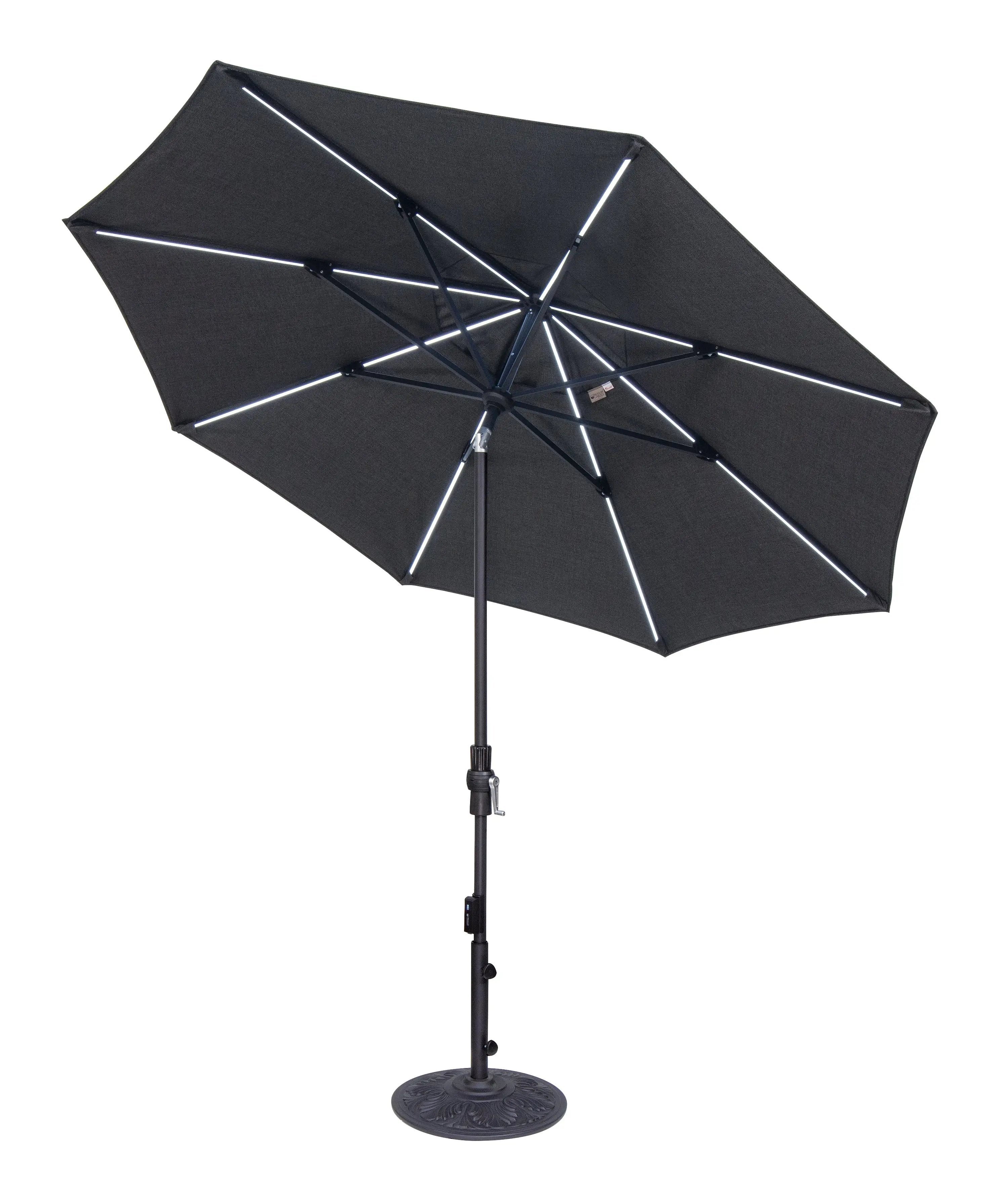 Treasure Garden 9' Starluxe Collar Tilt Market Umbrella - Thumbnail 3