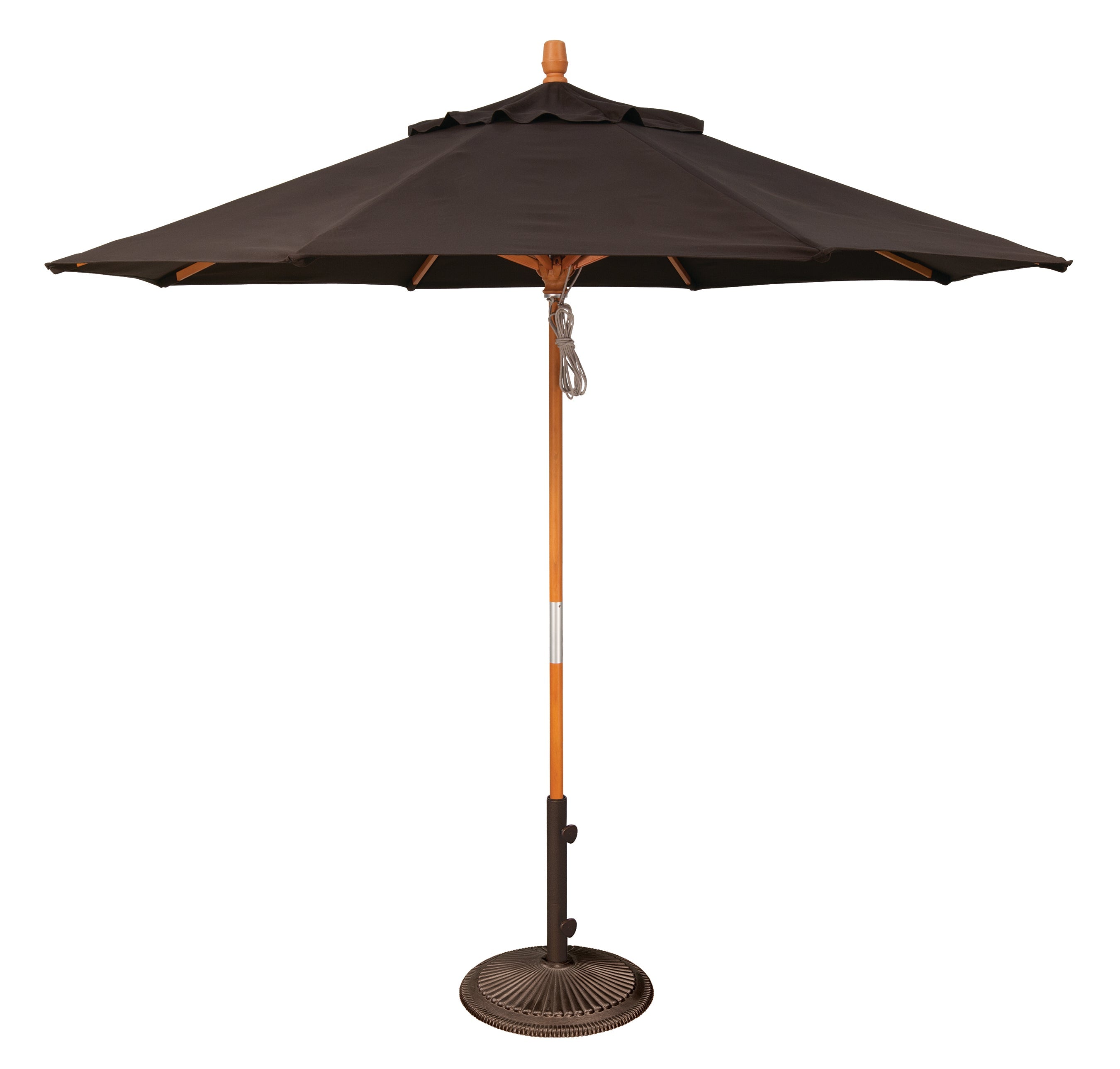 9' QUAD-PULLEY LIFT - NO TILT Market Umbrella by Treasure Garden
