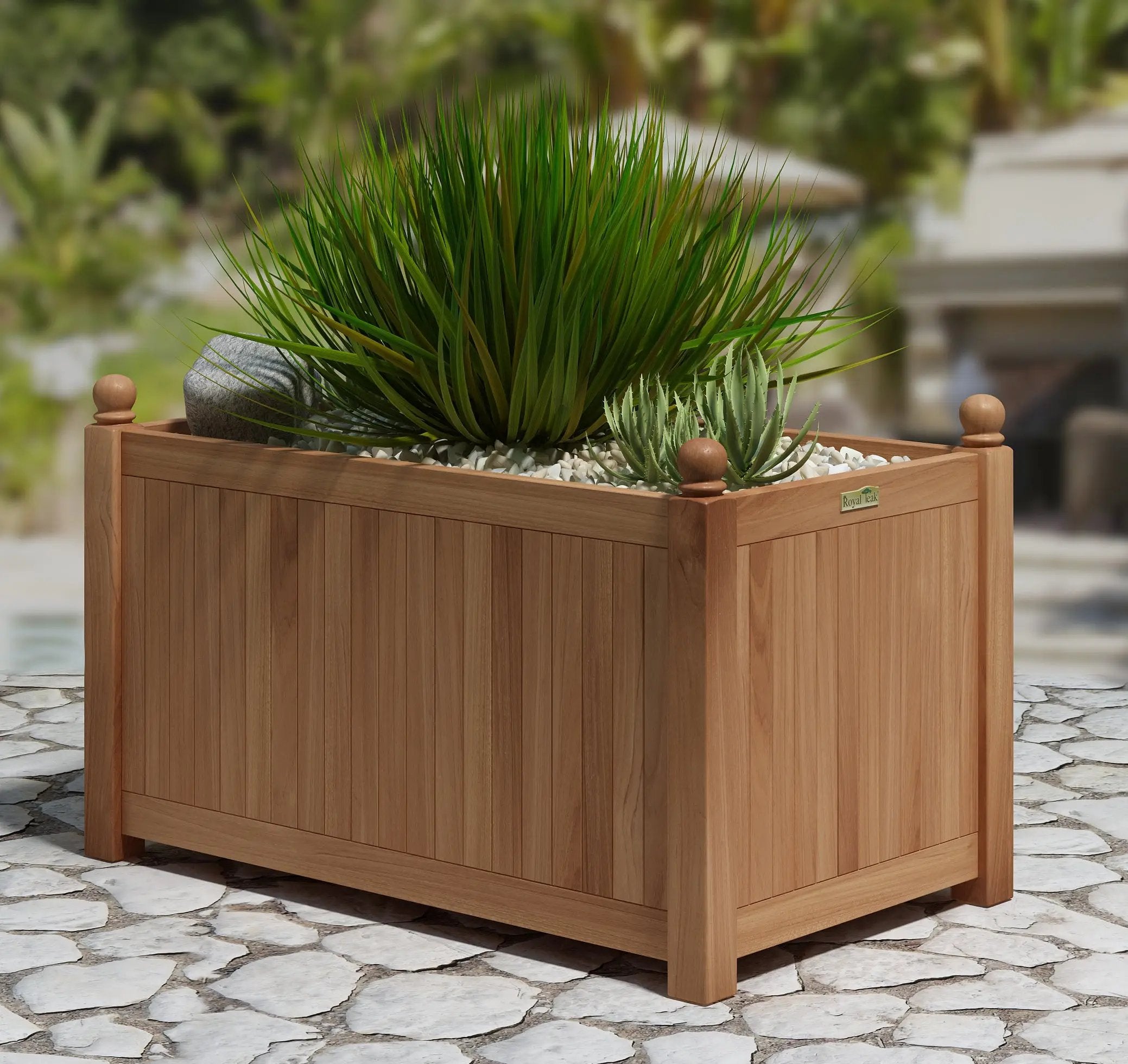 Teak Planter Rectangle By Classic Teak Classic Patio Furniture