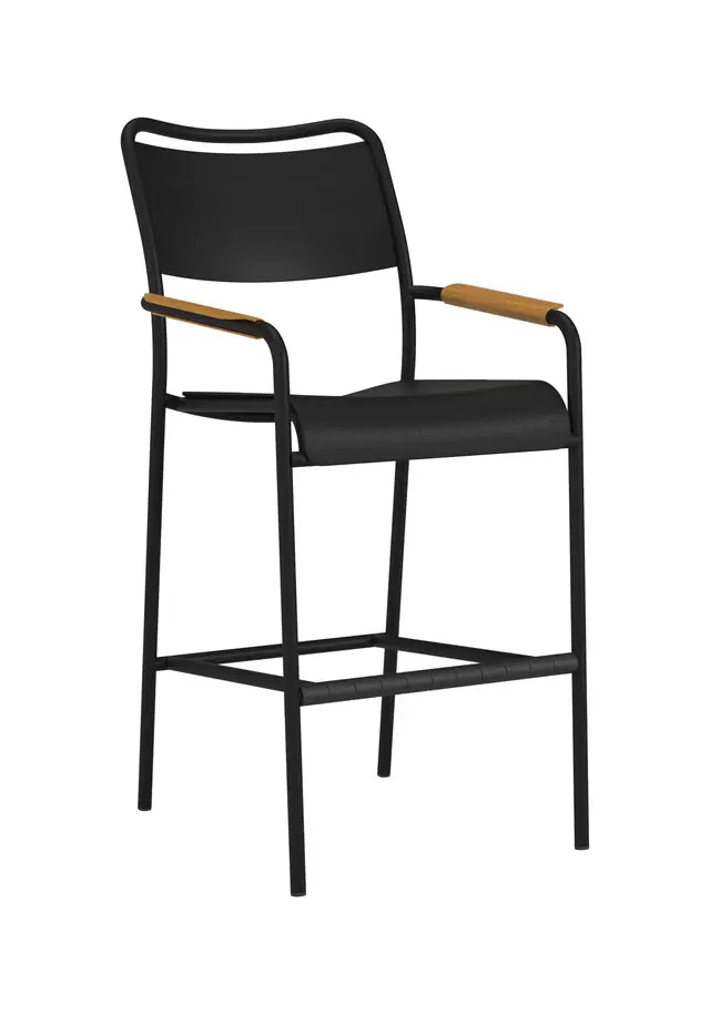 Cove Solid Back Stationary Bar Stool by Tropitone