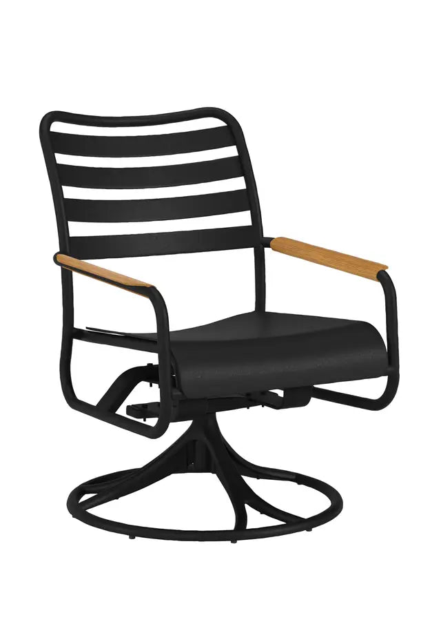 Cove Slat Back Swivel Rocker by Tropitone