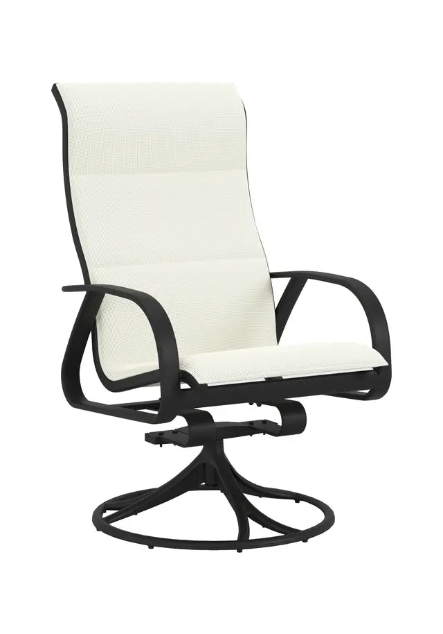 Geneva Padded Sling High Back Swivel Rocker by Tropitone